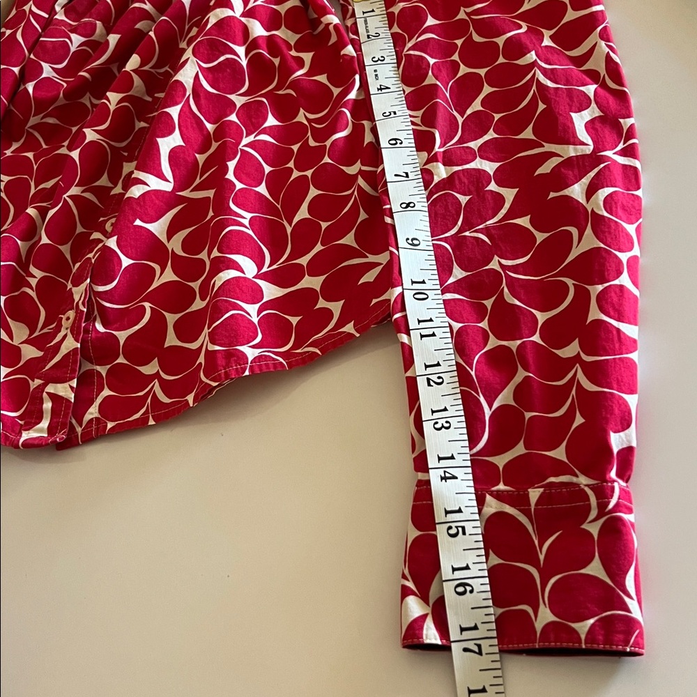 Boden Red and White Long Sleeve Top - Picture 5 of 8